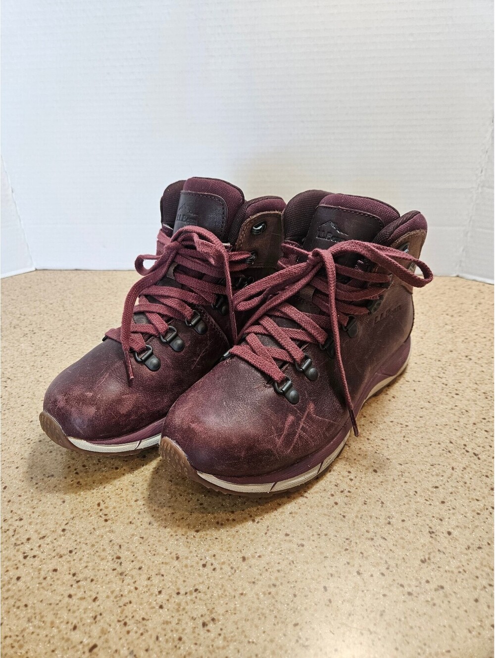 L.L.Bean maroon hiking boots